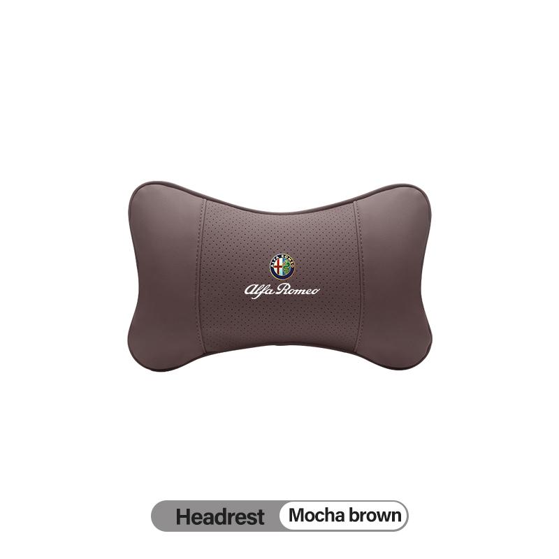 Car Stickers For Alfa Romeo High-quality Leather Car Seat Headrest Memory Foam Comfort Pillow Auto Interior For Alfa Romeo 4C 15