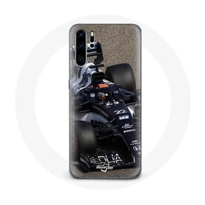 Чехол - MANIACASE - Samsung Galaxy P30 Pro - Формула 1 - Юки Цунода - Гибкий - Синий