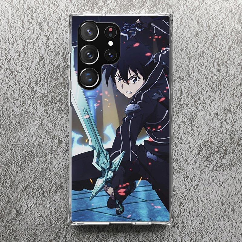 Чехол для телефона Аниме Sword Art Online для Samsung Galaxy S25 S24 S23 Ultra S22 Plus S21 S20 FE S10 + S25Ultra S24U Мягкий чехол-оболочка