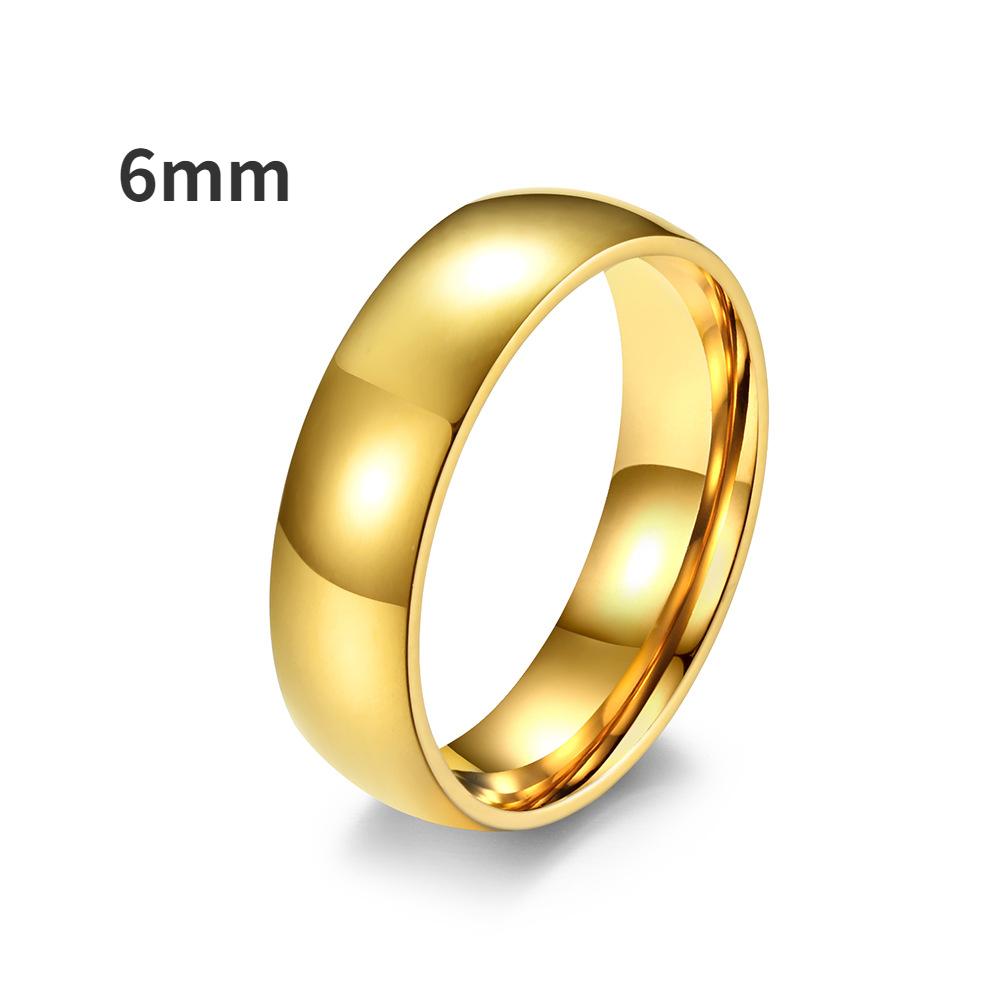 Простые обручальные кольца из блестящей титановой стали для мужчин и женщин, зеркальное кольцо с одной поверхностью, ювелирное изделие для пары, подарок