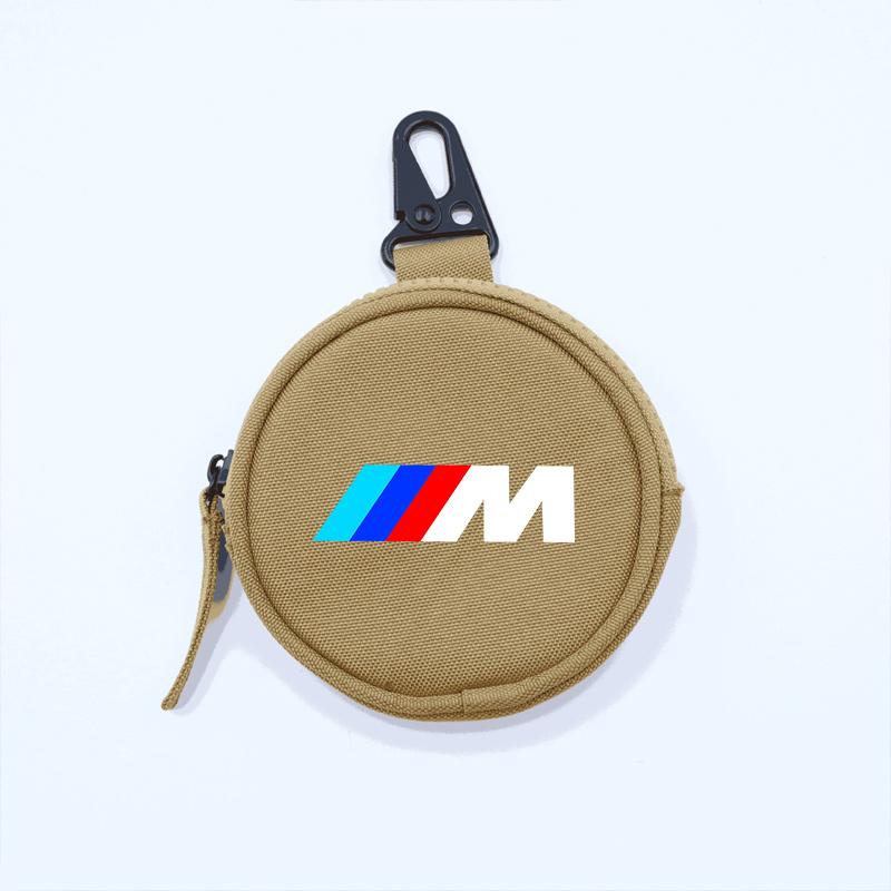Car Logo Outdoor Large-Capacity Zipper Key Pouch Bag Decoration For BMW M E30 E39 E46 E90 E93 E60 F10 M5 M6 M7 Accessories