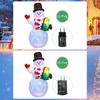 5FT Christmas Inflatables Snowman Shaped LED Rotating Colored Lights Blow Up Xmas Inflatable Props