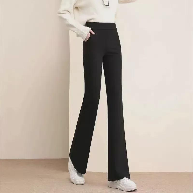 Women's Spring & Autumn Flared Pants - Slim, Versatile, Korean-Style Fashion