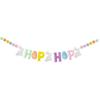 Easter Decorations Pre-Strung Felt Pastel Happy Easter Sign Bunny Banner Wool Felt Ball Garland for Happy Easter Spring Nursery Classroom Home Wall