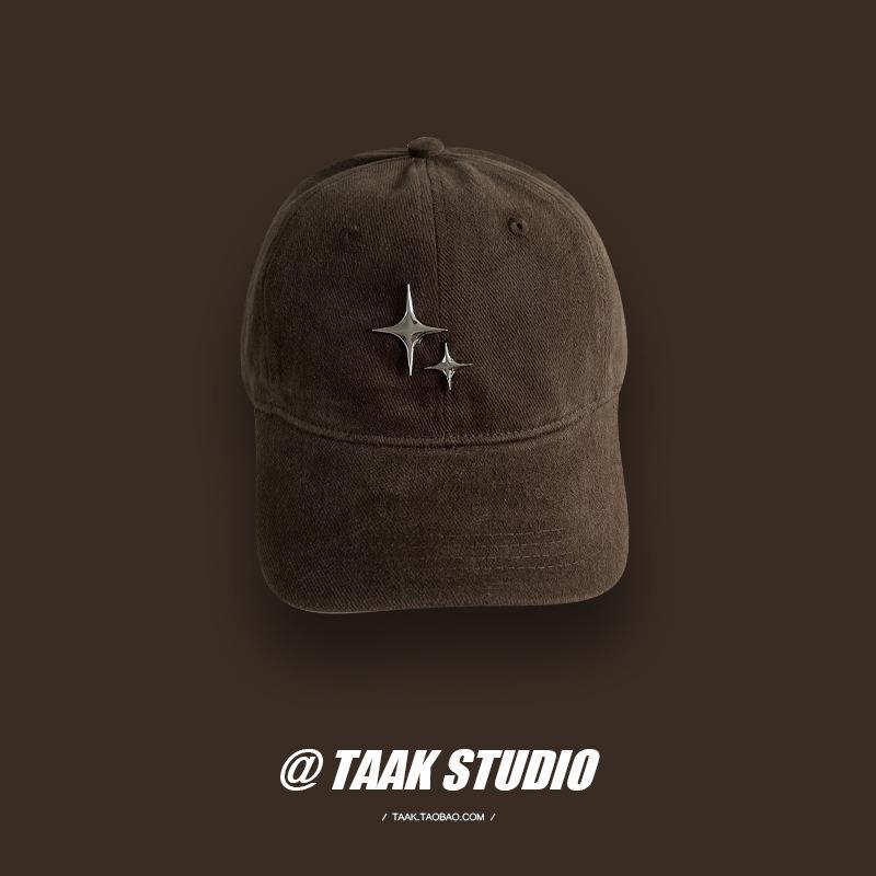 Little Star Rose Red White Baseball Cap Children Autumn And Winter Street Versatile Face Small Curved Brim Duck Tongue