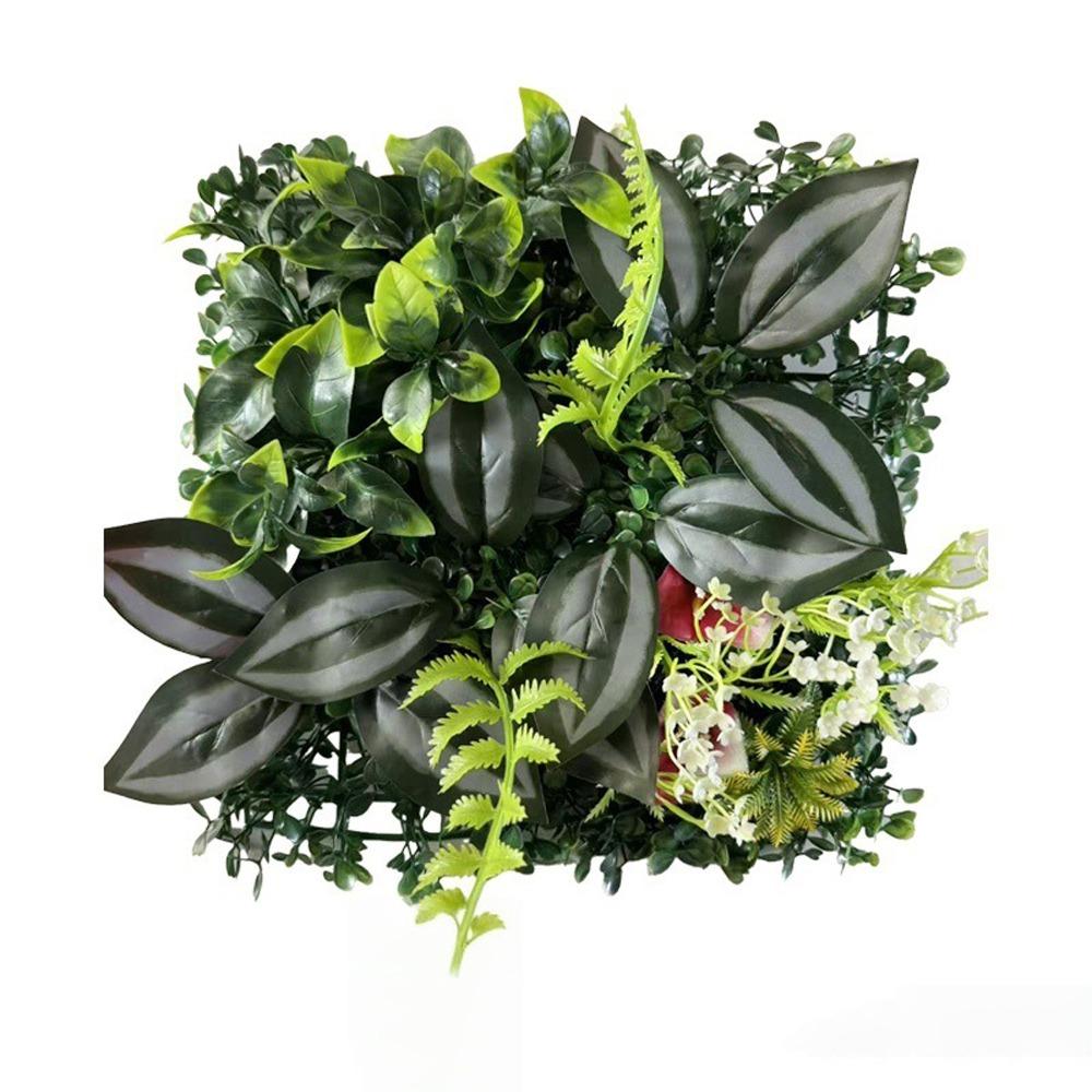 UV Protection Fake Green Grass Mat Lifelike Simulation Lawn Panels Indoor Outdoor Use