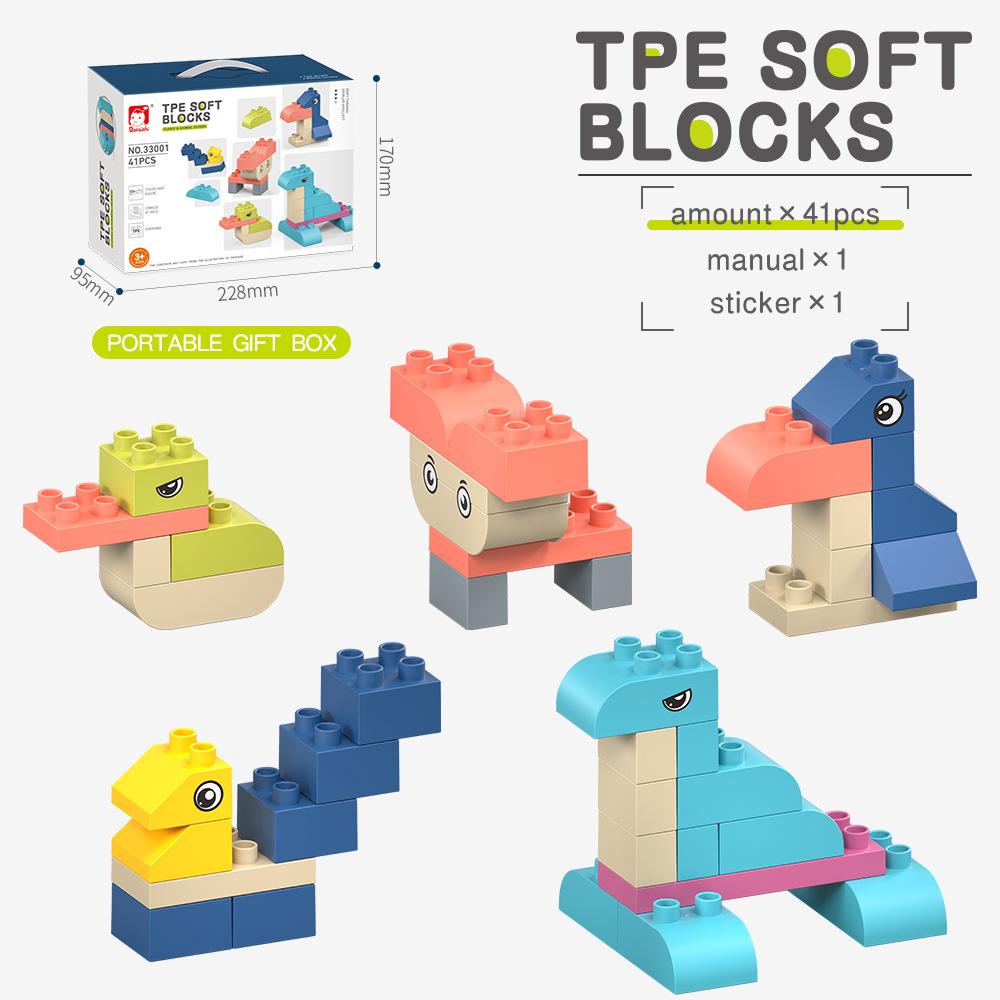 Large Soft Building Blocks Gift Box for 0-3 Years Toddler Early Learning Toy Set