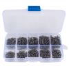 Fishhooks Fish Hooks with Barbs 10 Sizes Carbon Steel Fishing Hooks with Portable Storage Box