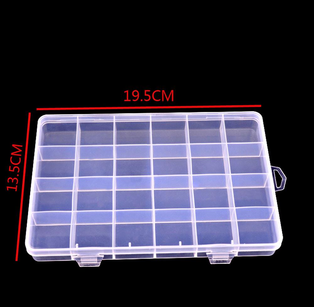 Многофункциональный прозрачный пластиковый органайзер с ячейками, контейнер для хранения рукоделия, для бисера, органайзер для искусства, сделай сам, коробка для хранения ювелирных изделий