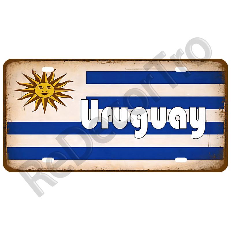 Франция Жестяная табличка Россия Испания Металлическая табличка Германия США Флаг страны Жестяная табличка для стены Домашний ресторан Ремесло Бар Декор