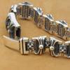 Retro Pure Punk Style Cross Flower Horseshoe Print Rough Mine Men's Bracelet Korean Jewelry