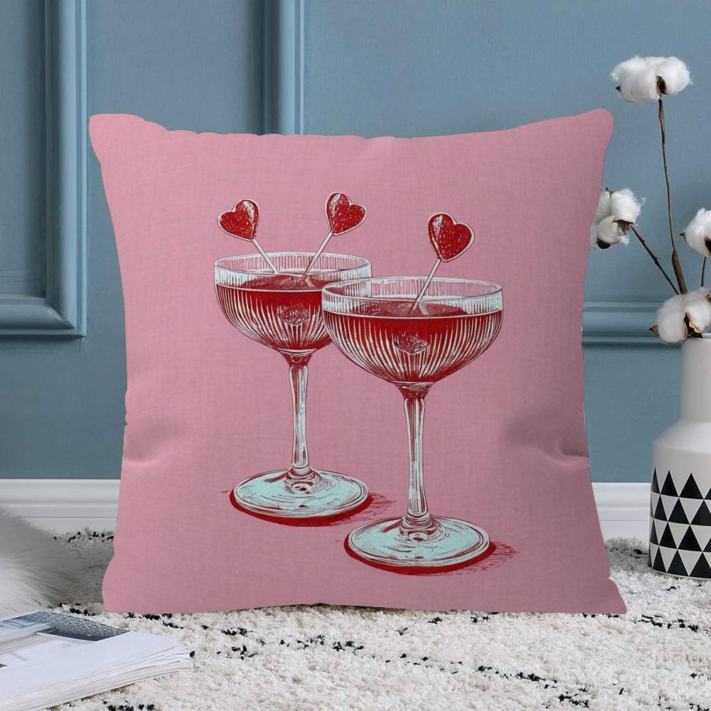 Trendy Pink Cushion Cover Pillowcase Upholstery Sofa Throw Pillow Home Decor Pillowcas