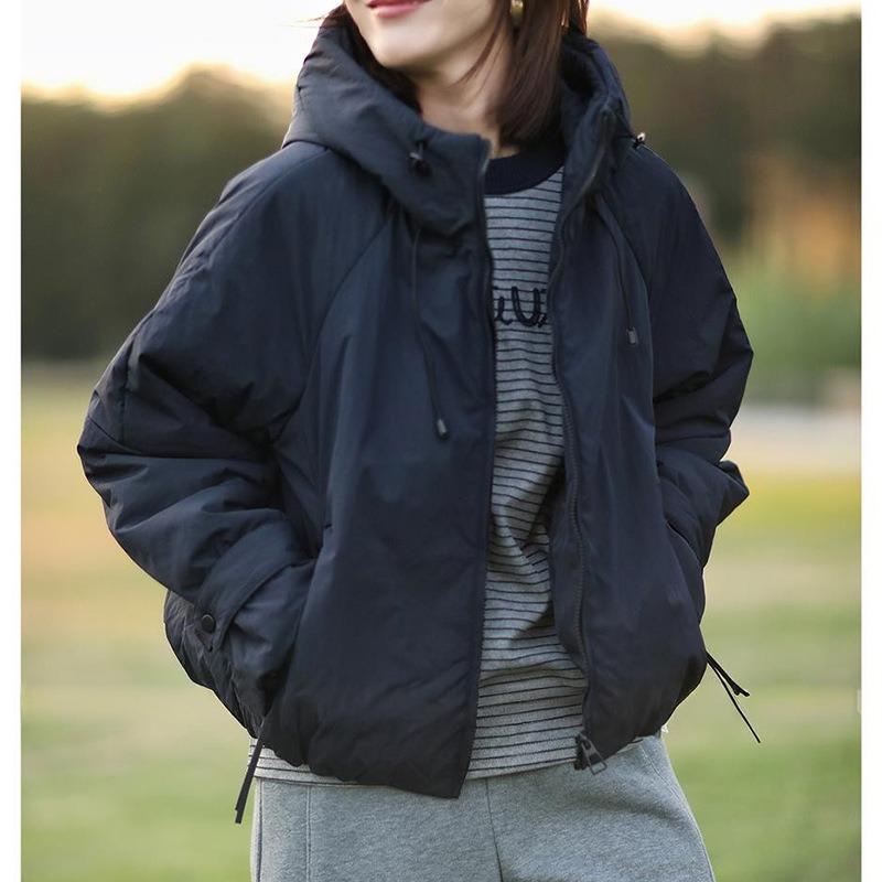 Новая свободная и стильная хлопковая одежда с капюшоном для женщин, зимняя, 2 новых, 100% шерсть, хлопковая стеганая одежда для женщин