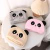 Winter Warm Fleece Hats Scarf Set for Kids Cute Cartoon Panda Hats Windproof Beanies for Girls Boys Christmas Gifts