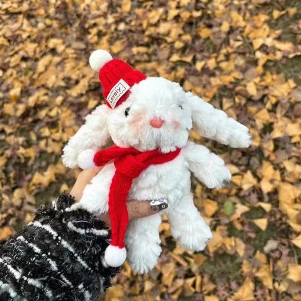 Cartoon Cartoon Plush Keychain Soft Plush Doll Key Ring Cute Christmas Rabbit Pendant Friends