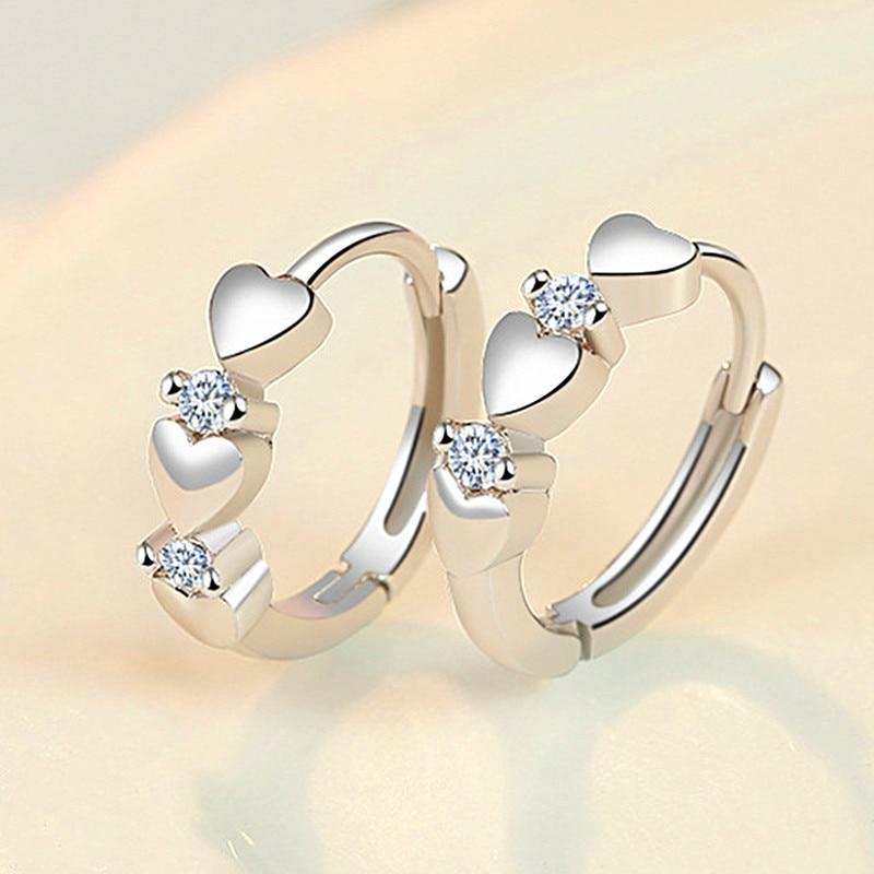 Dainty Small Hearts Women Hoop Earring Versatile Low-key Girl Daily Accessories Love Jewelry Valentine's Day Gift Earring