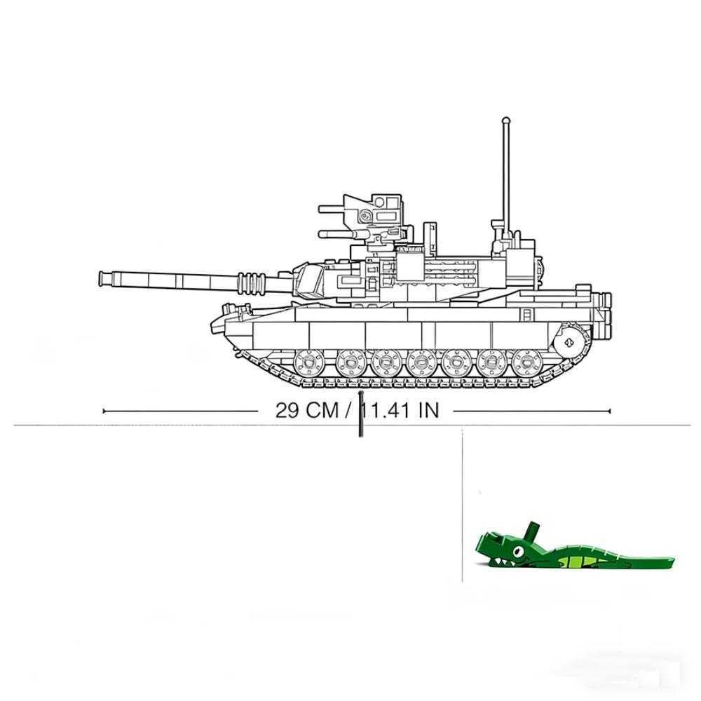 781 шт. B0892 Модель армейского танка M1A2 Sep V2 Abrams Строительный блок Детские кирпичики Игрушки Конструкторы Подарок