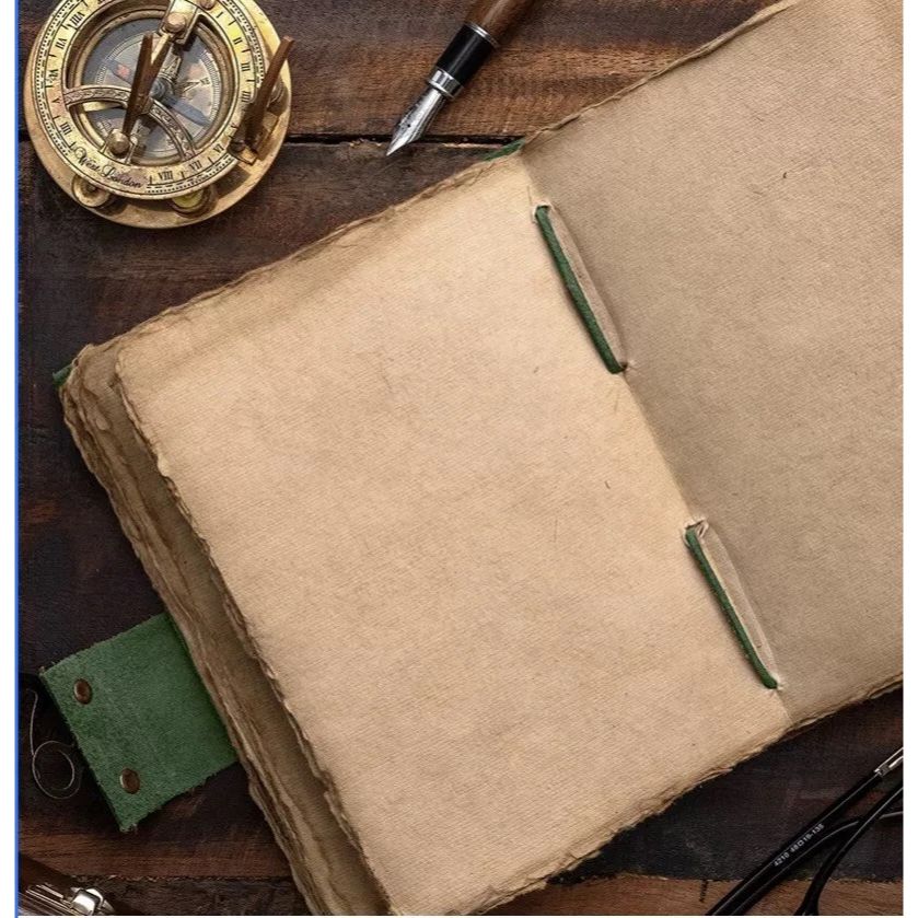 Винтажный кожаный журнальный журнал Shadow Grimoire, антикварный бумажный замок Deckle Closer