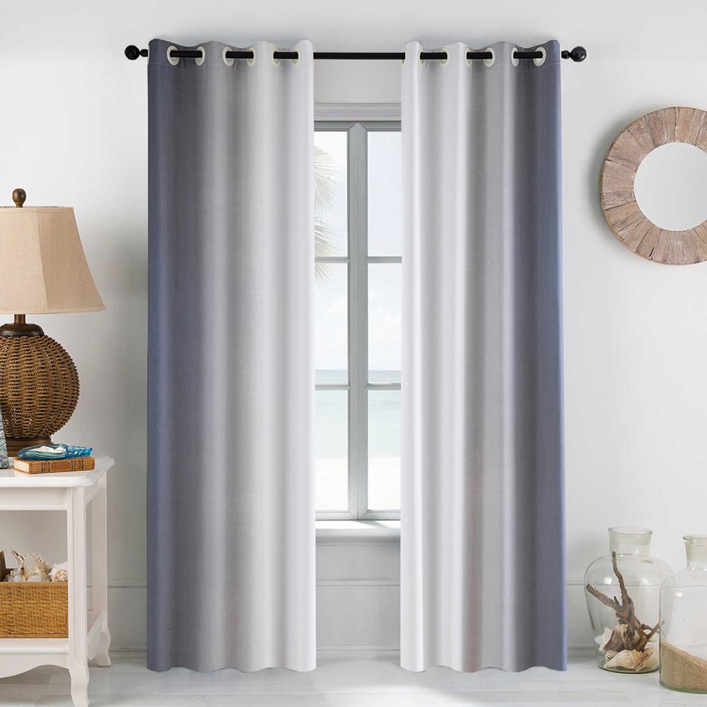 2 шт. градиентные цветные шторы для спальни, гостиной, кухни, современные шторы, жалюзи на заказ