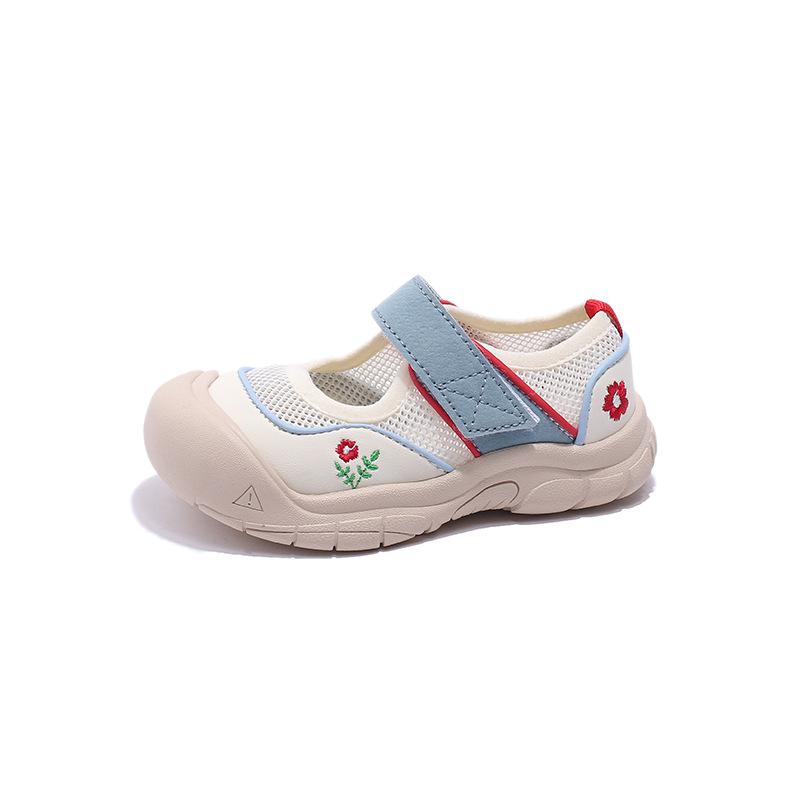 Повседневная обувь для девочек, весенняя новая детская спортивная обувь, сетчатая обувь Guochao, дышащие одинарные туфли для девочек