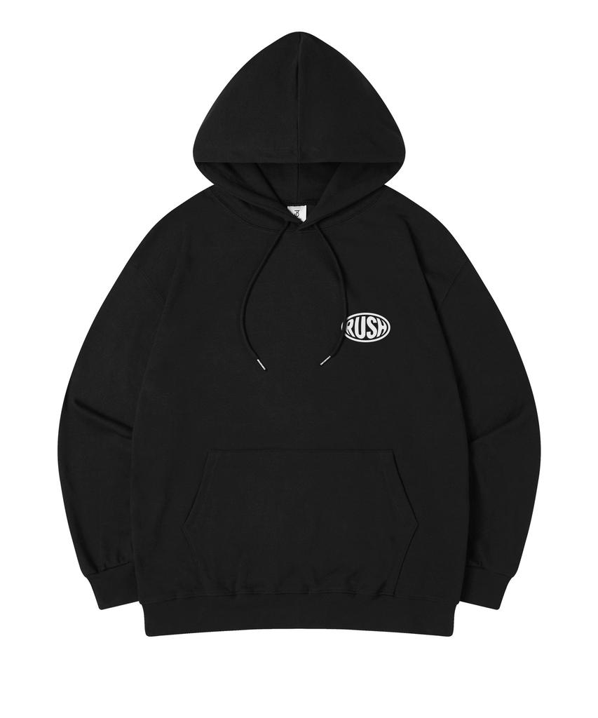 Свитшот с капюшоном и принтом Rush Oversized