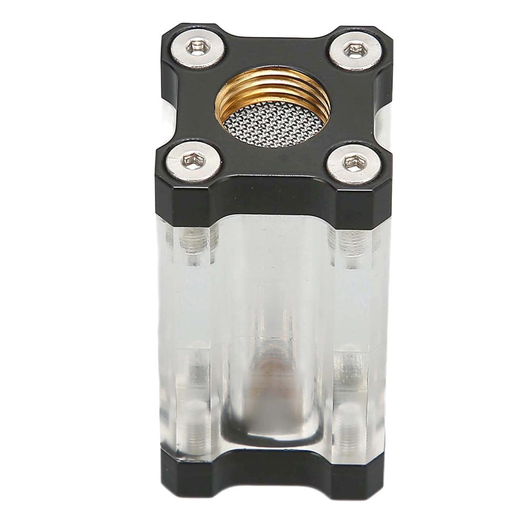 Water Cooling System Filter 40 Mesh Single Sided Filter Computer Water Cooling System Brass Acrylic G1Celsius4 Thread Liquid Filter
