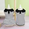 Breathable Dog Striped T-shirts Cute Pet Skirt Fashion Dog Vest Harness  Spring Summer