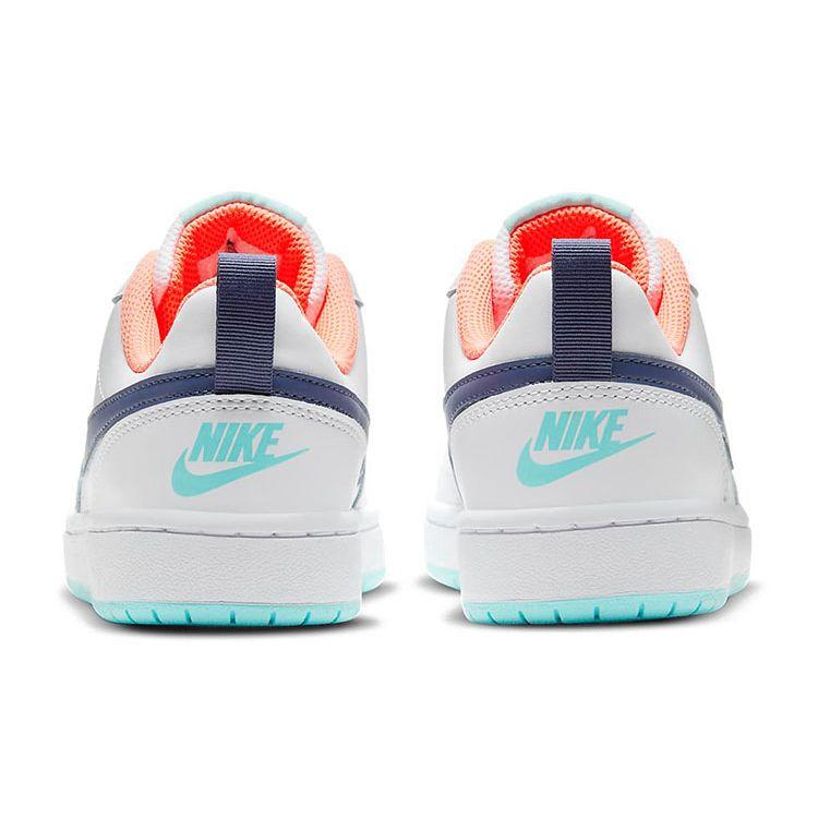 Nike Детские кроссовки Court Borough Low 2 GS White Dark Purple Dust Copa Bright-Mango BQ5448-112