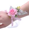 New Wrist Flower Wedding Bridesmaid Bracelet Silk Rose Flower Party Prom Girl Wrist Wedding Corsage Flower Birthday Friends Gift