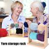 1PC for Crocheting Knitting Dual Rotating Design Yarn Holder DIY Craft Rotatable Yarn Dispenser Solid Wood Wooden Yarn Ball Stand