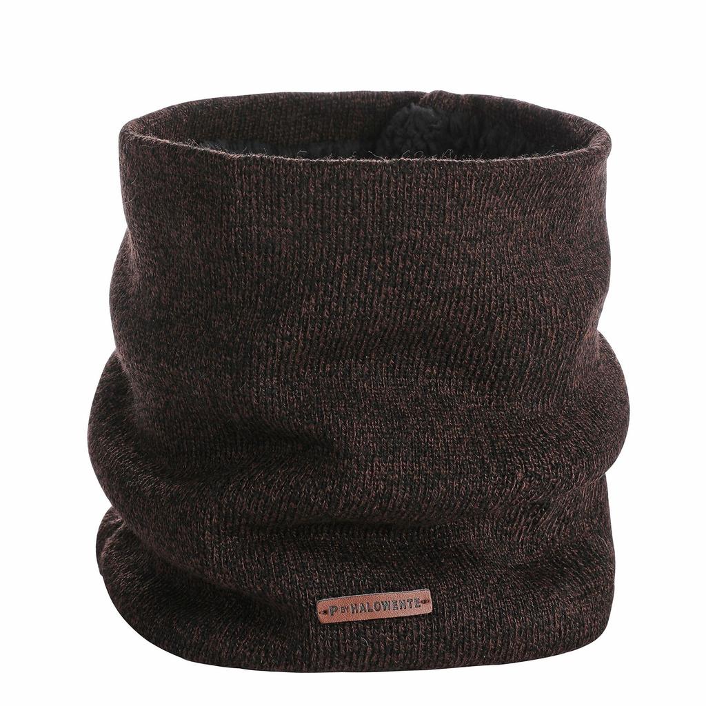Men and Women's Winter Thicken Warm Double-layer Fleece Lined Neck Gaiter Korean Style Unisex Outdoor Knitted Thermal Neck Warmer