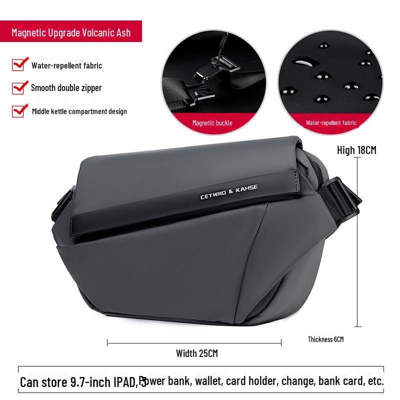 Мужская функциональная велосипедная сумка на грудь: Повседневный мессенджер для телефона, ключей и многого другого