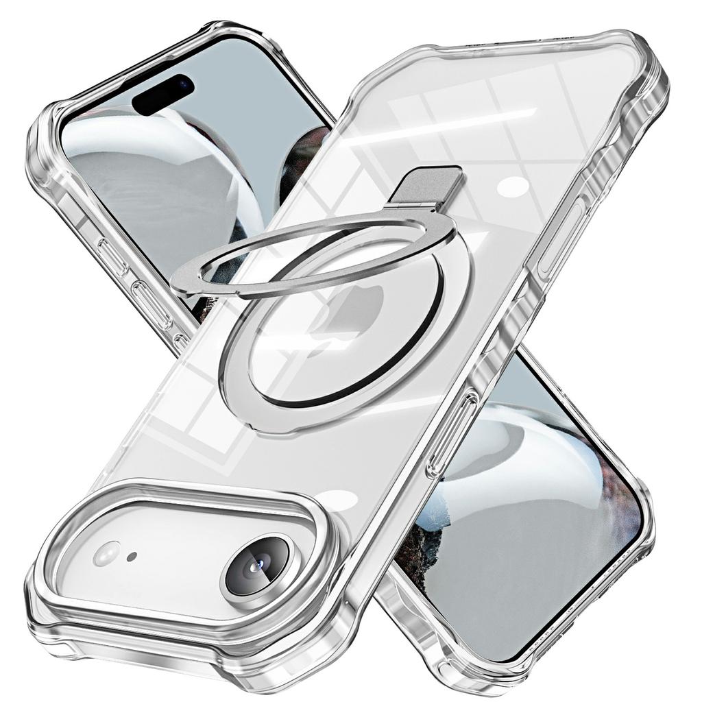 For iPhone Air Case Compatible with MagSafe Matte Kickstand Hybrid Phone Cover Small Wavy Edge