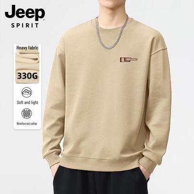 JEEP SPIRIT Мужской свитшот свободного кроя с круглым вырезом и принтом