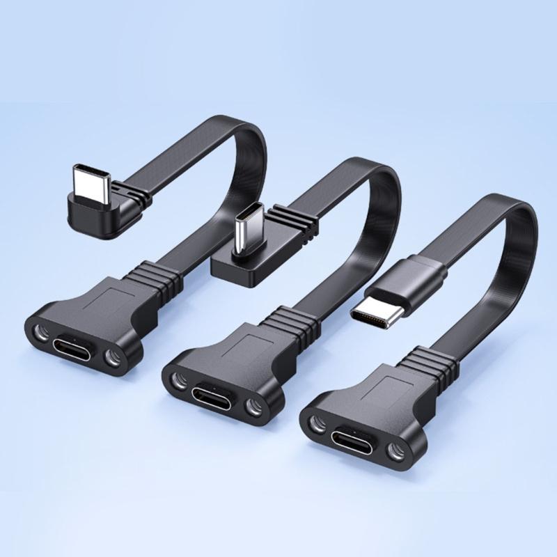Кабель быстрой зарядки USB C Type C 100 Вт для телефона, ноутбука, с углом 90 градусов, для зарядки и передачи данных