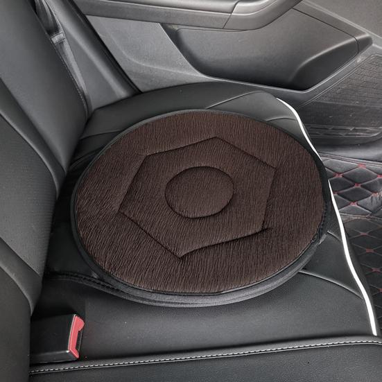 Вращающаяся подушка для автомобильного сиденья, вращающаяся на 360 градусов, портативная, с пеной памяти, противоскользящая основа, поддержка для пожилых людей
