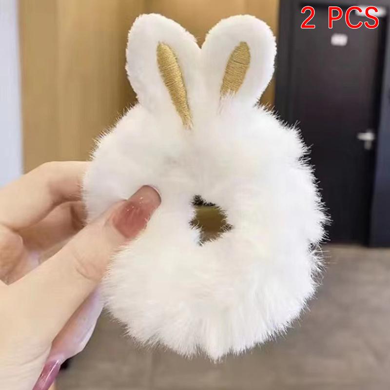 2 шт. милые сладкие кроличьи ушки веревка для волос для женщин девочек конфетные цвета резинки эластичные резинки хвост аксессуары для волос