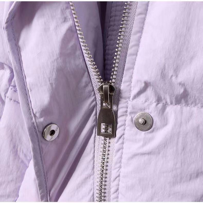 Пуховая хлопковая куртка, женская короткая маленькая однотонная модная куртка для хлеба, теплая зимняя хлопковая куртка