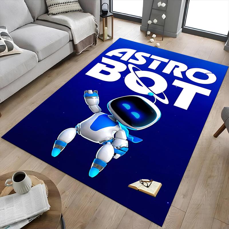 1pc Astro Bot Adventure Carpet for Playroom Bedroom Living Room Sofa Home Decor,kids Game Area Rug Non-slip Floor Mat Y7238