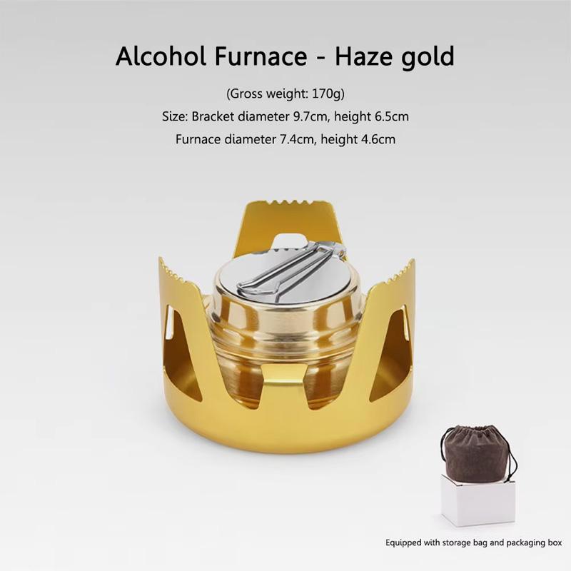 Сверхлегкая спиртовая горелка из алюминиевого сплава, мини-портативная регулируемая горелка для пешего туризма, кемпинга, походов, аварийный комплект