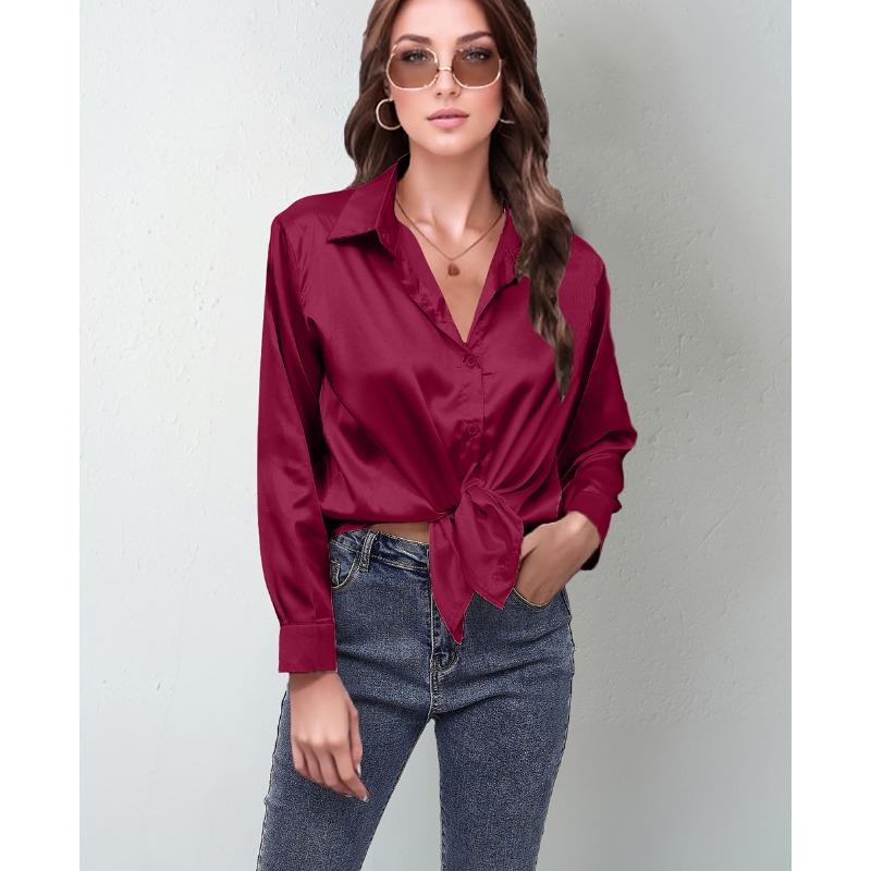 Плюс Размер Женская Весенняя Мода Новый Длинный Рукав Топ