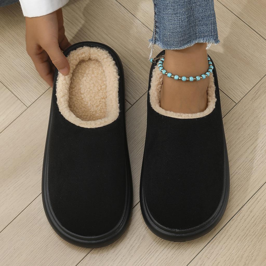 Cotton Slippers for Women, Large Size, Winter Couple, Home Use, Indoor Anti Slip and Warm, Women's Cotton Holder, Men's Thick Sole