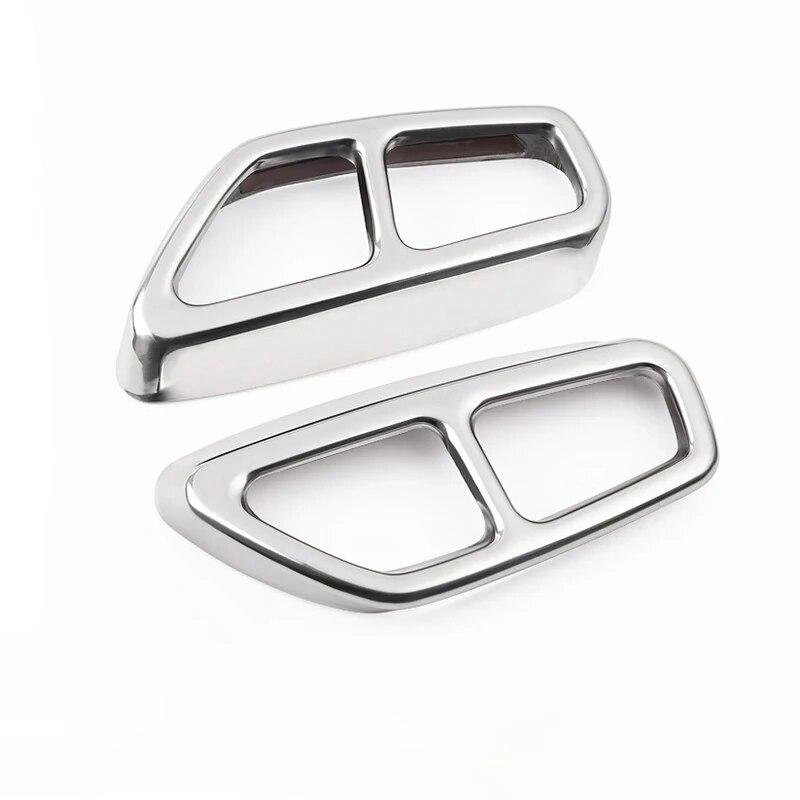 2 шт. багажник автомобиля хвост горло рамка крышка выхлопной трубы отделка декоративные детали автоаксессуары для BMW 5 серии G30 2018