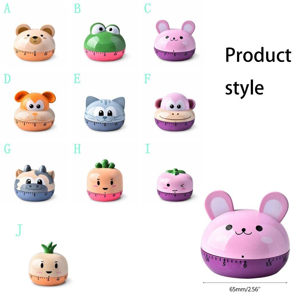 60Minutes Cooking Timer Cartoon Time Management Tool Easy To Operate Animal Mechanical Timer Adult