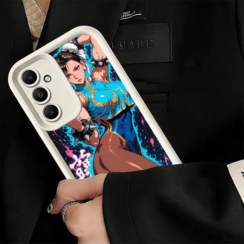 Чехол для телефона Samsung Galaxy S26 S25 Ultra S24 FE ChunLi S-Street F-FighterS Shell S23 Plus S22 + S21 S20 5G Мягкий силиконовый Fund