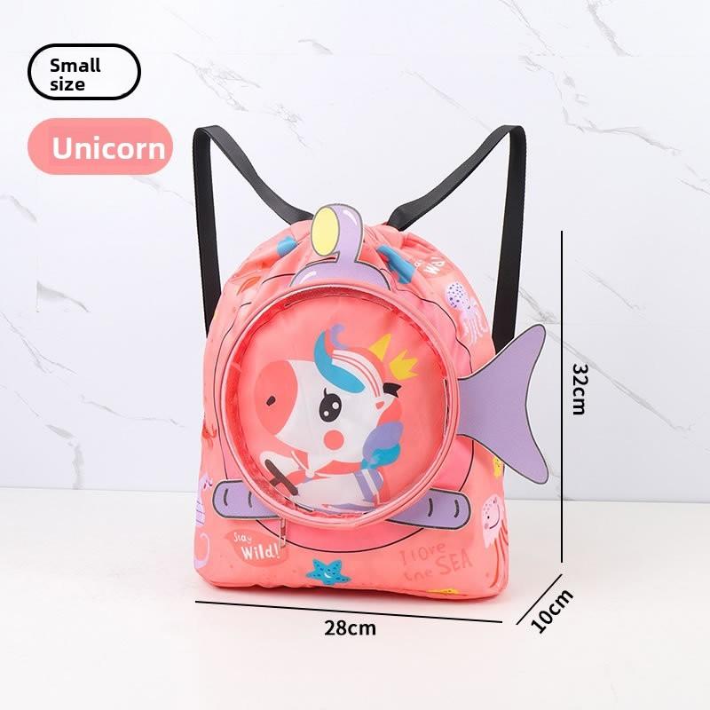 Kids Wet Dry Separation Swim Bag With Large Capacity And Cartoon Design For Bath And Travel