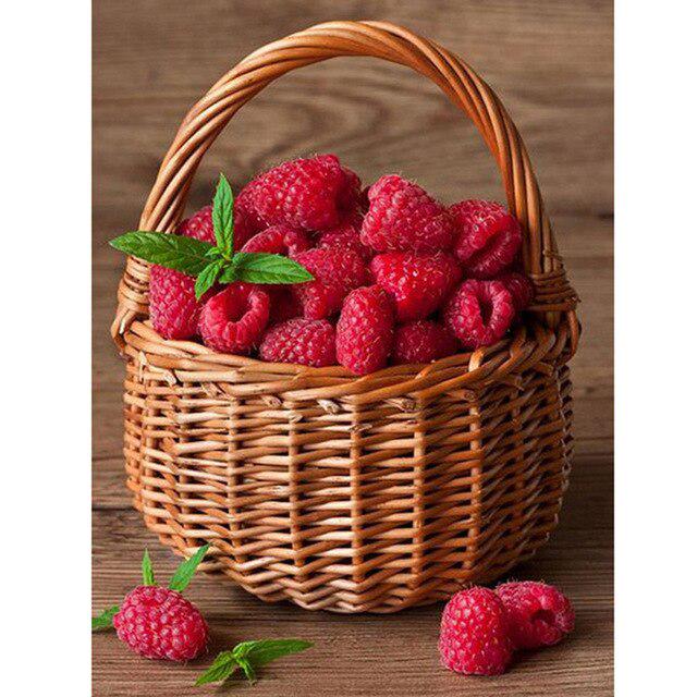 DIY 5D Diamond Painting Fruit Cross Stitch Mosaic Diamond Embroidery Full Round Picture of Rhinestone Kitchen Home Decor