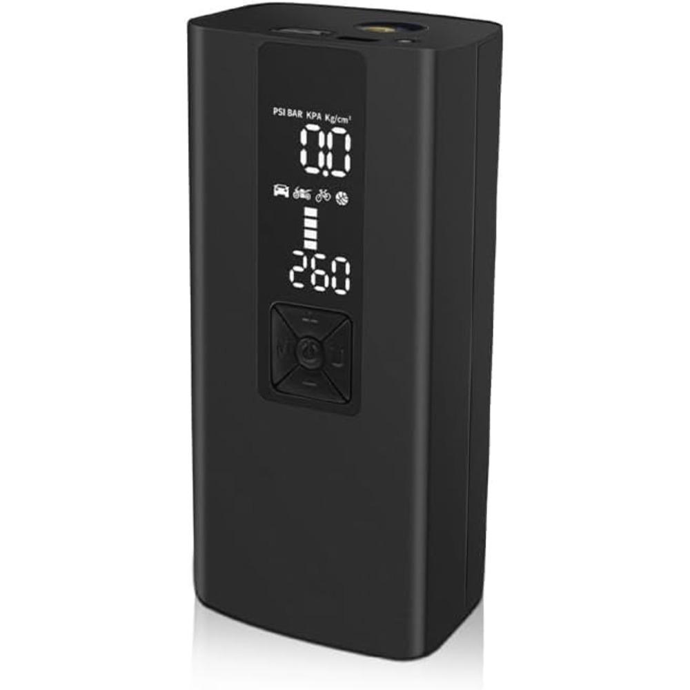 Tire Inflator Portable Air Compressor, Air Pump for Car Tires, Motorcycle, Bicycle, Balls with Digital Pressure Gauge, LED Light