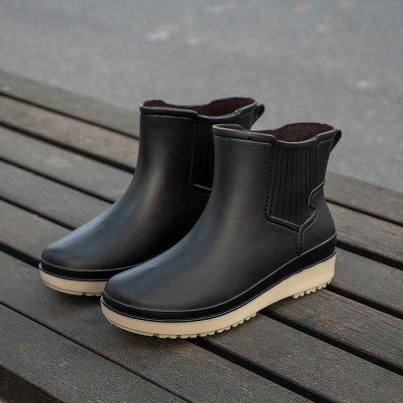 Fashion 2024 Spring New Women's Rain Boots PVC Non-Slip Fashion Short Plus Velvet Warm Women's Rain Boots Rain Boots Rubber Boots 36-41