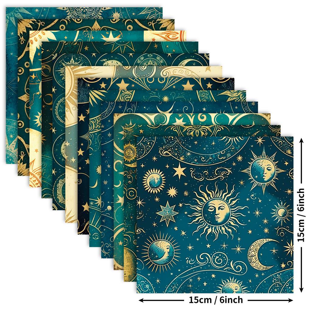 12 Pack Tarot Card Starry Sky Background Paper Diy Dream Universe Literary Material Paper